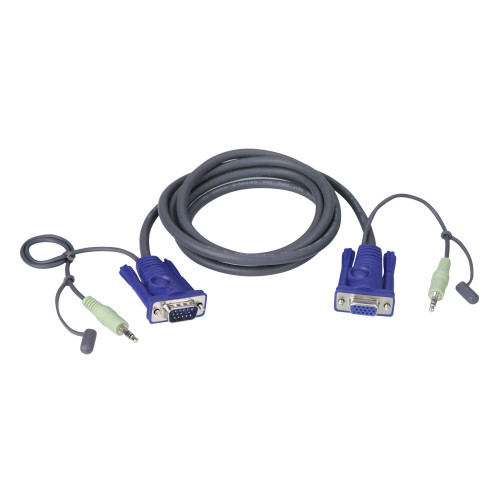 ATEN VGA / Audio Cable KVM cable Black 1.8 m 2L-2402A