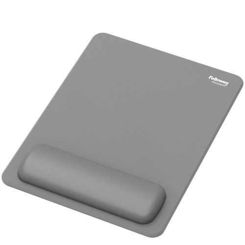 Fellowes XL Mouse Mat Wrist Rest Breyta XL Mouse Pad Wrist Support with Antibacterial Protection Ergonomic Mouse Mat Grey