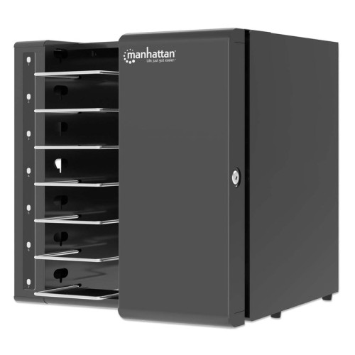 Laptop Charging Cabinet Desktop via USB-C 16" 7-bay via USB-C 65W, Suitable for USB-C laptops (to 16"), iPads, MacBooks, Chromebooks, other USB-C devices, Bays 402x290x50mm, USB-C charging ca