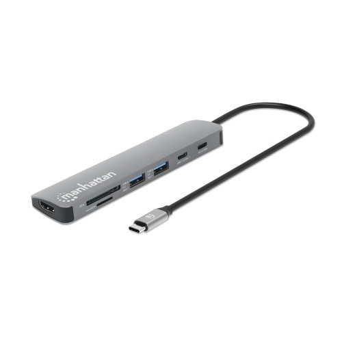 USB-C Dock/Hub with Card Reader, Ports (x5): HDMI, USB-A (x2) and USB-C (x2), with Power Delivery (PD) 100W- requires external USB-C charger (not included). USB powered (no external power sup
