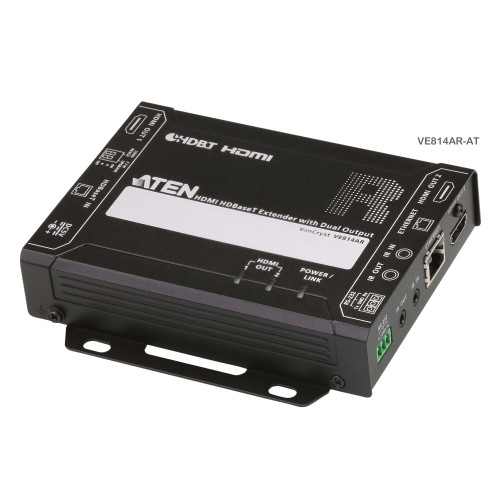 ATEN VE814AR-ATA-E AV extender AV receiver Black VE814AR