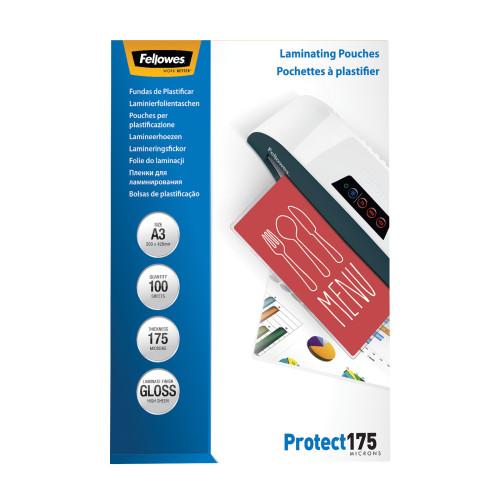 A3 Glossy 175 Micron Laminating Pouch - 100 pack