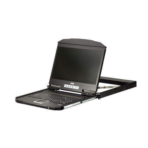 ATEN CL3100NX-ATA-EE rack console 47 cm (18.5") 1366 x 768 pixels Metal, Plastic Black 1U CL3100NX