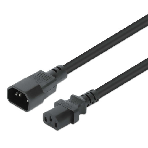 Power Cord/Cable, C14 Male to C13 Female (kettle lead), Monitor to CPU, 3m, 10A, Black, Lead, Lifetime Warranty