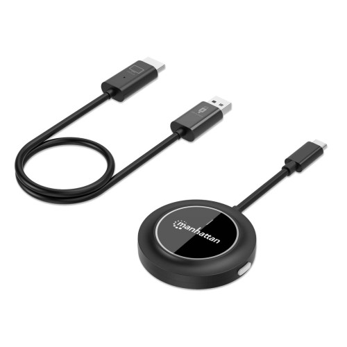 1080p Wireless HDMI Display Presentation Kit, 2-Piece Set with HDMI Receiver and USB-C Transmitter Dongle to Wirelessly Display a Video Signal from a Laptop/Tablet/Smartphone on an HDMI TV or