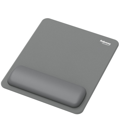 Fellowes Mouse Mat Wrist Rest Breyta Mouse Pad Wrist Support with Antibacterial Protection Ergonomic Mouse Mat Grey