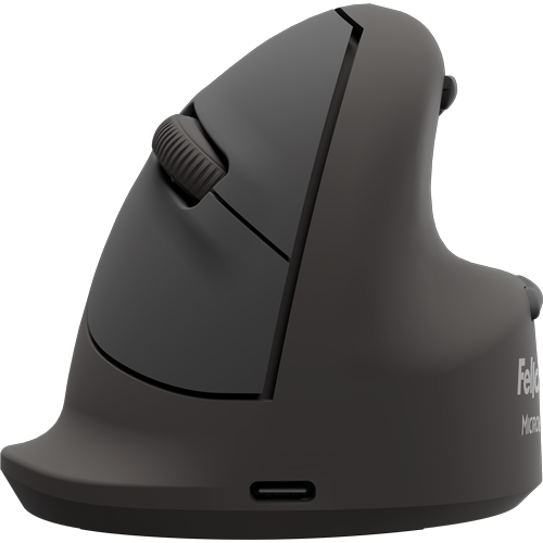 Fellowes Vertical Wireless Mouse Breyta Plus+ Ergonomic Right Handed Vertical Mouse with Antibacterial Protection Large
