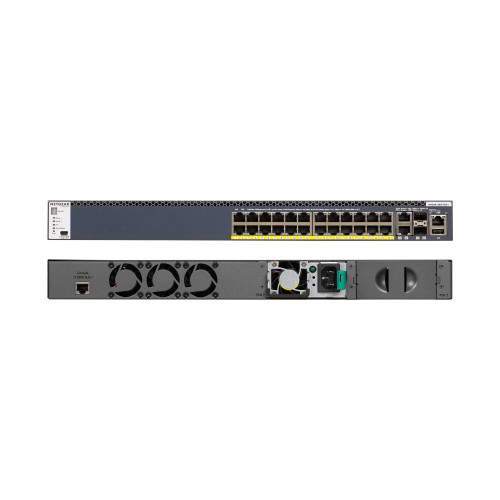 NETGEAR M4300-28G-PoE+(1000W)/US/EMEA Managed Gigabit Ethernet (10/100/1000) Power over Ethernet (PoE) 1U Black