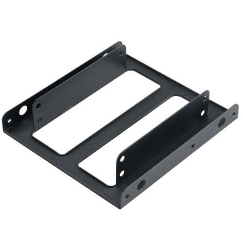 Mounting adapter allows a 2.5" SSD or HDD to fit into a 3.5" PC drive bay.