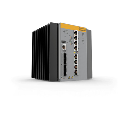 Allied Telesis AT-IE300-12GP-80 Managed L3 Gigabit Ethernet (10/100/1000) Power over Ethernet (PoE) Black, Grey