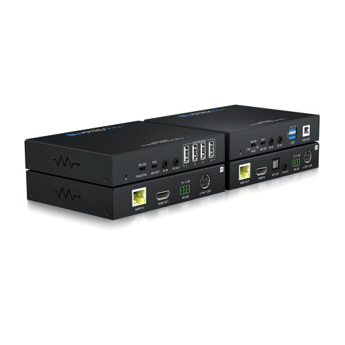 Blustream HEX70USB-KIT AV extender AV transmitter & receiver Black