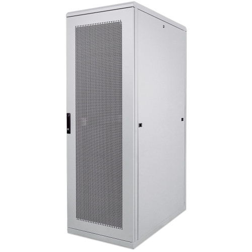 19" Server Cabinet - Free Standing, 42U, 600x1000mm (width x depth), Grey, Assembled, Max 1500kg, Multi-Point Door Lock, One Lock Per Side Panel, Usable Depth 123 to 773mm, IP20 rated, Rack, 