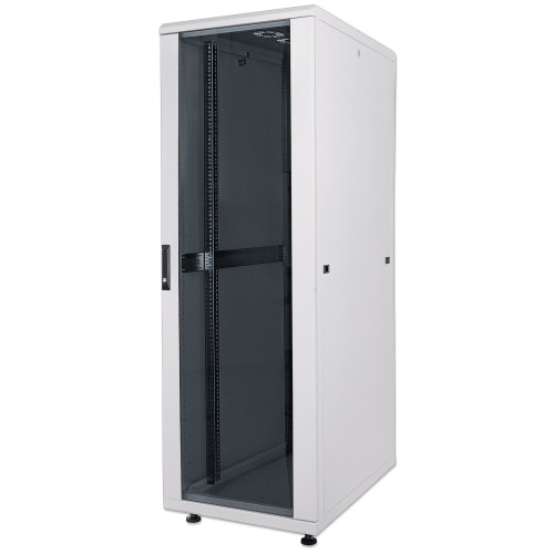 19" Network Cabinet - Free Standing, 32U, 800x800mm (width x depth), Grey, Assembled, Max 1500kg, Multi-Point Door Lock, One Lock Per Side Panel, Usable Depth 123 to 573mm, IP20 rated, Rack, 