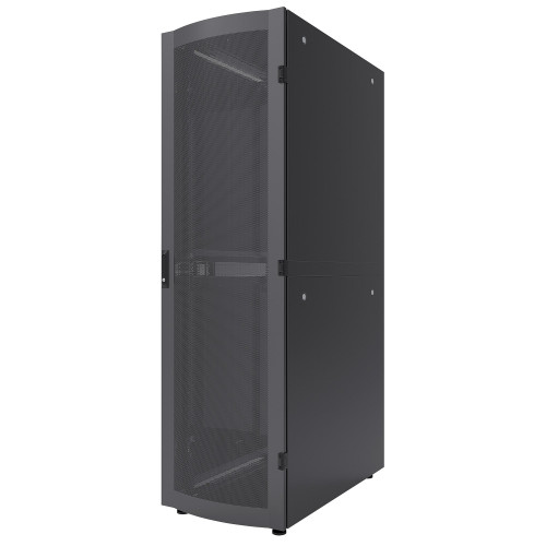 19" Server Cabinet - Free Standing, 42U, 800x1200mm (width x depth), Black, Assembled, Max 1500kg, Multi-Point Door Lock, One Lock Per Side Panel, Usable Depth 123 to 973mm, IP20 rated, Rack,