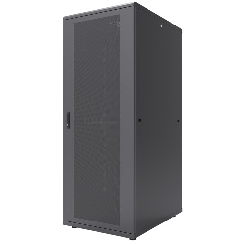 19" Server Cabinet - Free Standing, 42U, 800x1200mm (width x depth), Black, Assembled, Max 1500kg, Multi-Point Door Lock, One Lock Per Side Panel, Usable Depth 123 to 973mm, IP20 rated, Rack,