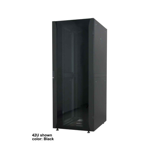 19" Network Cabinet - Free Standing (Premium), 22U, 600x800mm (width x depth), Grey, Flatpack, Max 2000kg, Multi-Point Door Lock, Split Side Panels (Two Locks Per Side), Usable Depth 129 to 6