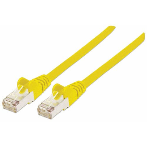 Network Patch Cable, Cat7 Cable/Cat6A Plugs, 10m, Yellow, Copper, S/FTP, LSOH / LSZH, PVC, RJ45, Gold Plated Contacts, Snagless, Booted, Lifetime Warranty