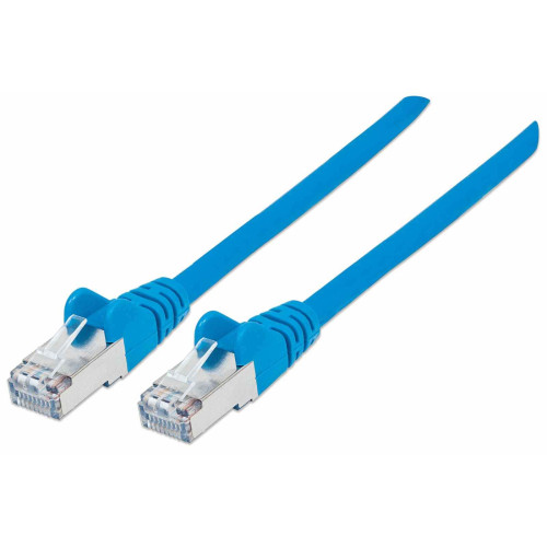 Network Patch Cable, Cat7 Cable/Cat6A Plugs, 2m, Blue, Copper, S/FTP, LSOH / LSZH, PVC, RJ45, Gold Plated Contacts, Snagless, Booted, Lifetime Warranty