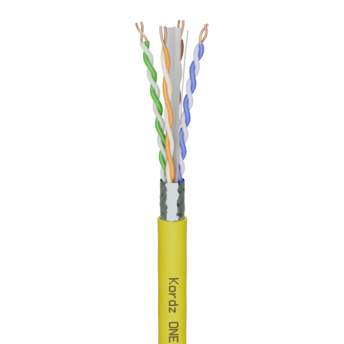 Kordz K13602-152M-YL networking cable Yellow Cat6a F/UTP (FTP) Round K13602-152M-YL