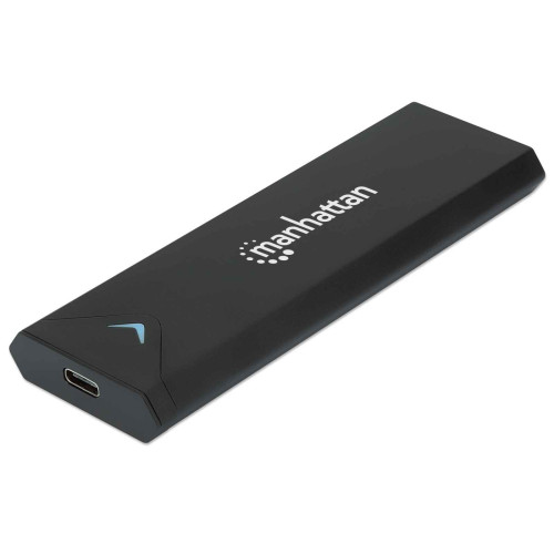 M.2 NVMe SSD Enclosure, USB-C Female Connection, 10 Gbps (USB 3.2 Gen2 aka USB 3.1), UASP-compliant, SuperSpeed+ USB, Aluminum, Black, Three Year Warranty