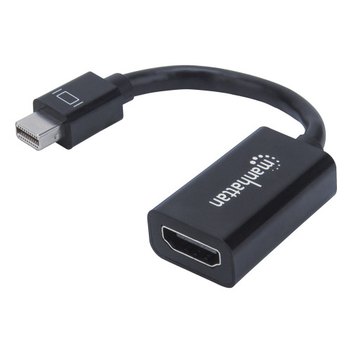 Mini DisplayPort 1.2 to HDMI Adapter Cable, 1080p@60Hz, 12cm, Male to Female, Black, Three Year Warranty, Equivalent to MDP2HDMI