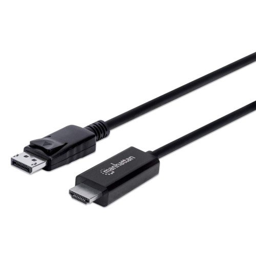 DisplayPort 1.2 to HDMI Cable, 4K@60Hz, 3m, Male to Male, DP With Latch, Black, Not Bi-Directional, Three Year Warranty, Equivalent to 10F-DP-HDMI-4K60-HDR