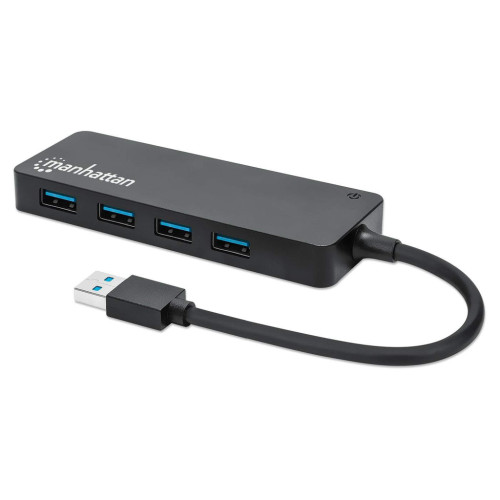 USB-A 4-Port Hub, 4x USB-A Ports, 5 Gbps (USB 3.2 Gen1 aka USB 3.0), USB powered (no external power supply required), Equivalent to ST4300PBU3 & ST4300MINU3B