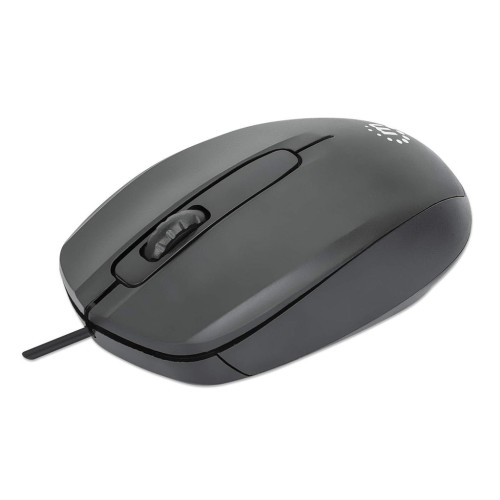 Comfort II USB Wired Mouse, Black, 1000dpi, USB-A, Optical, Ambidextrous, Portable/Compact, Three Button with Scroll Wheel, Three Year Warranty