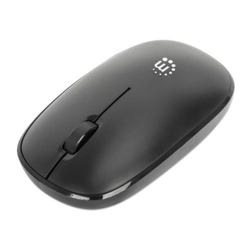 MW3050 Wireless Optical Mouse, Black, 1200dpi, 2.4Ghz (up to 10m), USB, Ambidextrous, Three Button with Scroll Wheel, USB-A nano receiver, AA battery (included), Low friction base, USB versio