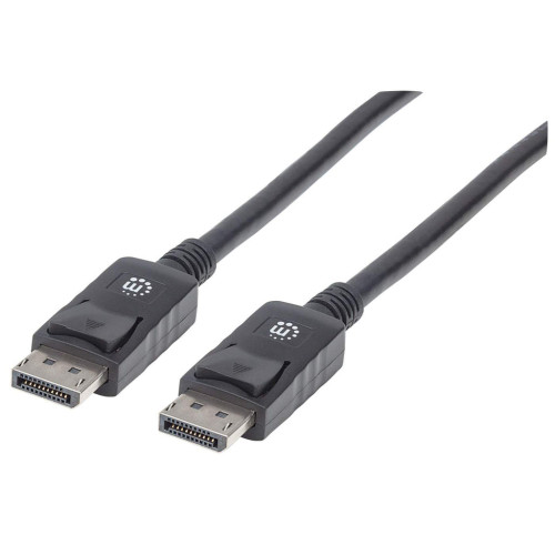 DisplayPort 1.2 Cable, 4K@60hz, 2m, Male to Male, With Latches, Fully Shielded, Black, Lifetime Warranty, Equivalent to DISPL2M