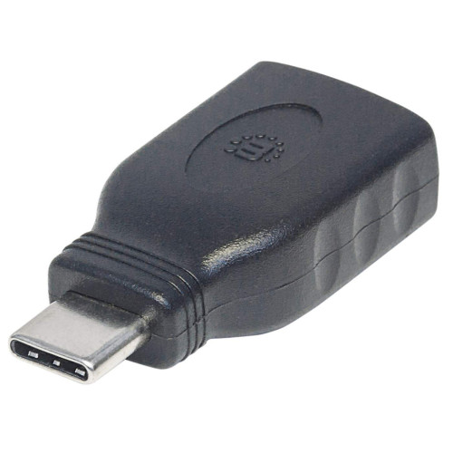 USB-C to USB-A Adapter, Male to Female, 5 Gbps (USB 3.2 Gen1 aka USB 3.0), SuperSpeed USB, Black, Lifetime Warranty, Equivalent to USB31CAADG