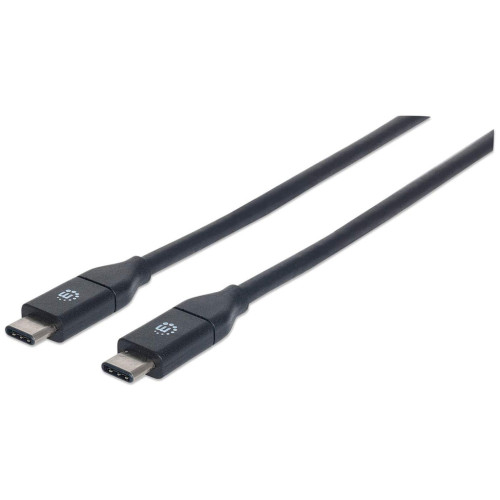 USB-C to USB-C Cable, 50cm, Male to Male, Black, 10 Gbps (USB 3.2 Gen2 aka USB 3.1), 3A (fast charging), SuperSpeed+ USB, Lifetime Warranty, Equivalent to USB31CC50CM
