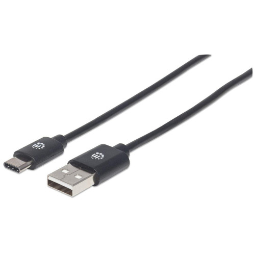 USB-C to USB-A Cable, 2m, Male to Male, Black, 480 Mbps (USB 2.0), Hi-Speed USB, Lifetime Warranty, Equivalent to USB2AC2M