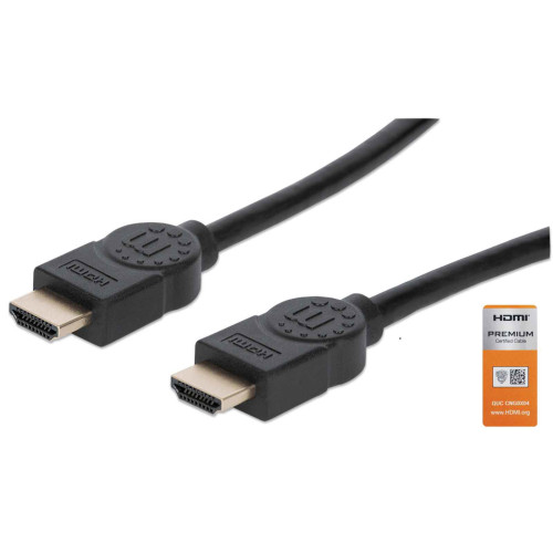 HDMI 4K@60Hz Cable with Ethernet, 3m, Certified, Suitable for ALL 4K & 1080p/HD uses - when upgrading now or have it ready for when you need it, Male to Male, Black, Ultra HD 4k x 2k, Lifetim