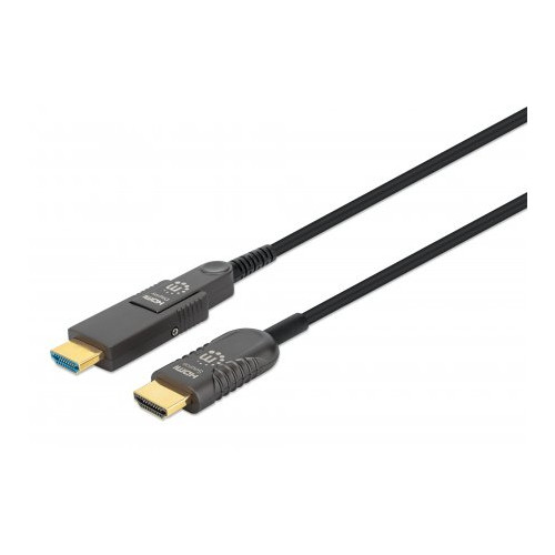 HDMI to Micro HDMI Plenum-Rated Cable, 4K@60Hz (Premium High Speed), 30m, Active, Detachable HDMI Male (Type A), Male to Male, Black, Gold Plated Contacts, Lifetime Warranty