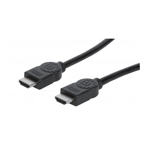 Manhattan HDMI 4K@30Hz Cable, 2m, Male to Male, Black, Ultra HD 4k x 2k, Fully Shielded, Gold Plated Contacts, Lifetime Warranty, High Speed, Equivalent to HDMM2M