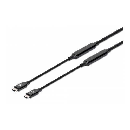USB-C to USB-C Cable, 3m, Active, Male to Male, Black, 10 Gbps (USB 3.2 Gen2 aka USB 3.1), 3A (fast charging), SuperSpeed+ USB, Lifetime Warranty