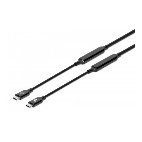 USB-C to USB-C Cable, 5m, Active, Male to Male, Black, 10 Gbps (USB 3.2 Gen2 aka USB 3.1), 3A (fast charging), SuperSpeed+ USB, Lifetime Warranty