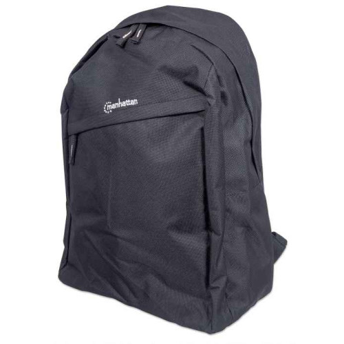 Knappack Backpack 15.6", Black, LOW COST, Lightweight, Internal Laptop Sleeve, Accessories Pocket, Padded Adjustable Shoulder Straps, Water Bottle Holder, Three Year Warranty