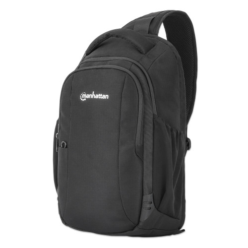 Amsterdam Sling Backpack 13.3", Anti Theft, Black, Top Load Backpack, Carrier with Single Shoulder Strap for Notebooks and Tablets up to 13.3", Premium Padding, Front and Multiple Interior Po