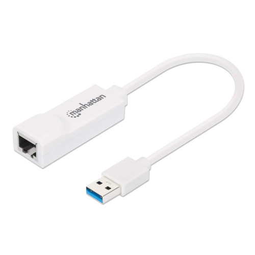 USB-A Gigabit Network Adapter, White, 10/100/1000 Mbps Network, USB 3.0, Ethernet, RJ45, Three Year Warranty, Equivalent to USB31000SW.