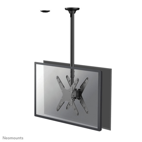 Neomounts FPMA-C340DBLACK Dual monitor/TV mount ceiling 32-75" - h 106-156 cm