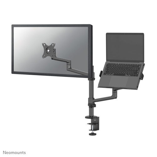 Neomounts DS20-425BL2 Monitor arm with laptop holder 17-27" - space saving