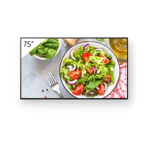 Sony FW-75BZ35L Signage Display Digital signage flat panel 190.5 cm (75") LCD Wi-Fi 550 cd/m² 4K Ultra HD Black Android 24/7
