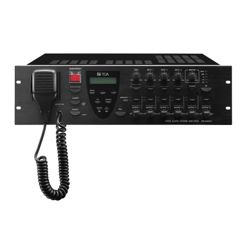 TOA VM3360VA Alarm system amplifier 8.0 channels Black VM-3360VA