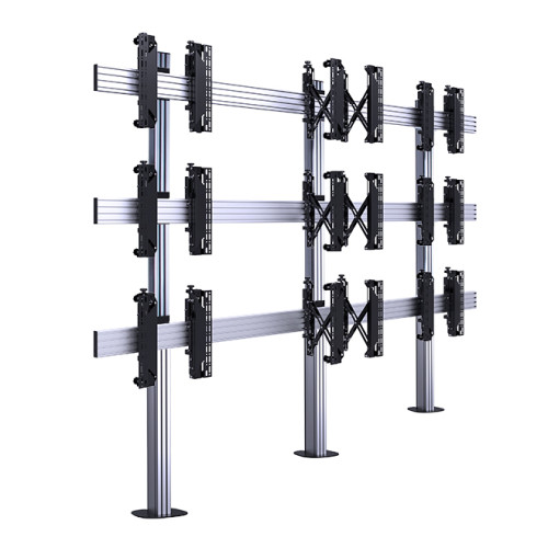 SYSTEM X - 3 x 3 Universal Bolt-Down Videowall Mounting System with Micro-Adjustment for 55-60" screens