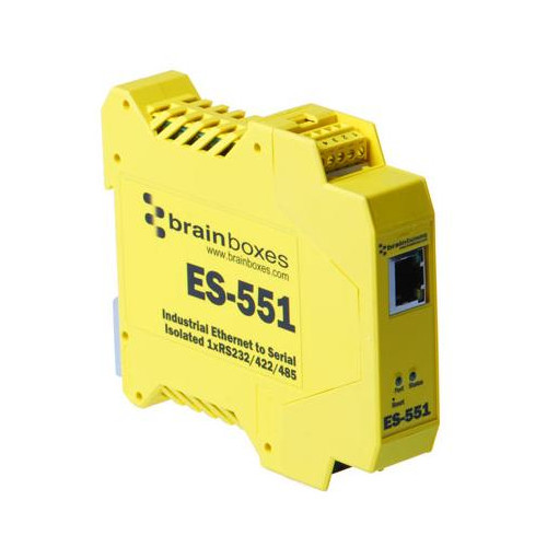 ES-551 Isolated Industrial Ethernet to Serial 1xRS232/422/485