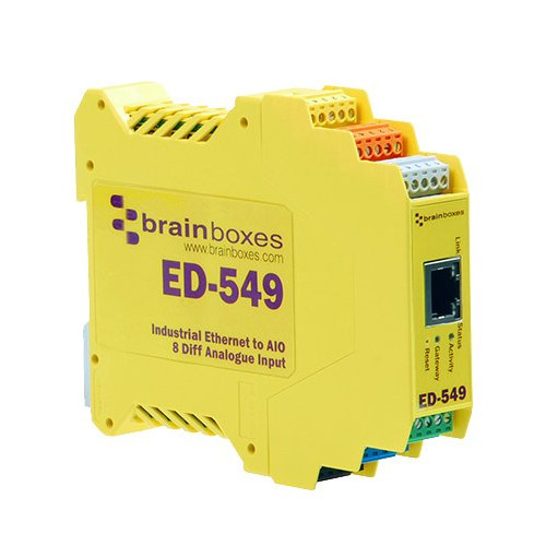 ED-549 Ethernet to 8 Analogue Inputs + Serial Gateway