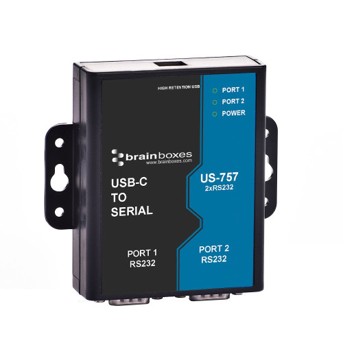 USB-C to 2 Port RS232 Serial Server Hub