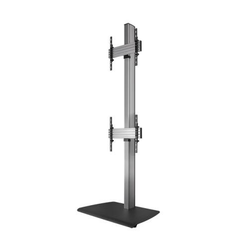 B-Tech SYSTEM X - Universal Dual Stack Flat Screen Floor Stand (VESA 600 x 400) - 2.4m